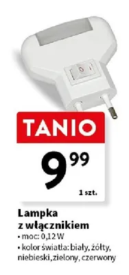Lampka z włącznikiem moc 0,12W różne kolory Lumio promocja w Intermarche