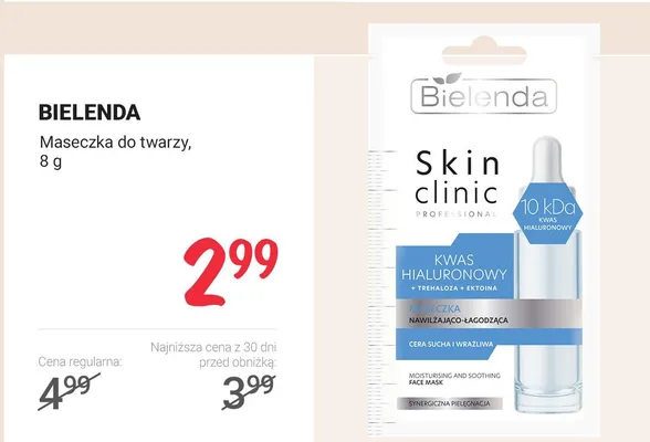 Maseczka do twarzy hyaluron ice Perfecta promocja w Rossmann