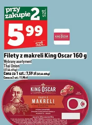 Filety z makreli King Oscar 160 g promocja w TOPAZ