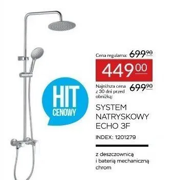 System natryskowy ECHO 3F Abra Meble promocja w Abra Meble