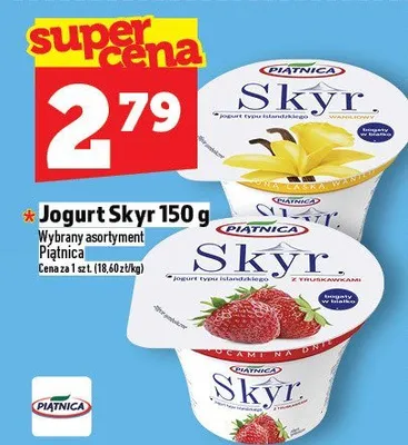 Jogurt Skyr Piątnica 150 g promocja w TOPAZ