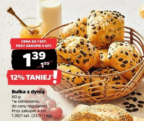 Bułka z dynią promocja w Netto