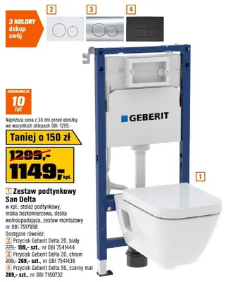 Zestaw podtynkowy San Delta Geberit promocja w OBI