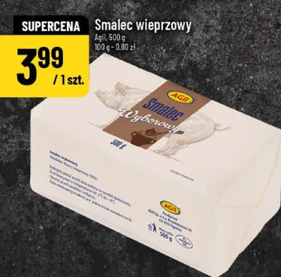 Smalec wieprzowy Agii promocja w POLOmarket