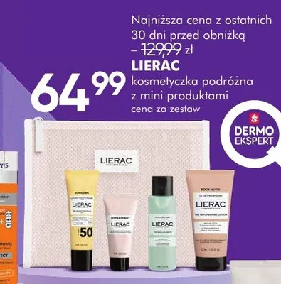 Kosmetyczka podróżna LIERAC z mini produktami promocja w Super-Pharm