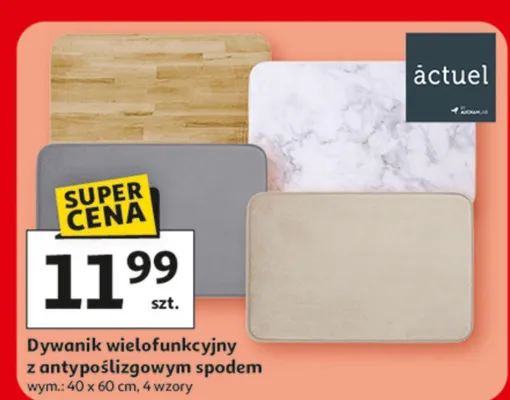 Dywanik wielofunkcyjny z antypoślizgowym spodem actuel promocja w Auchan