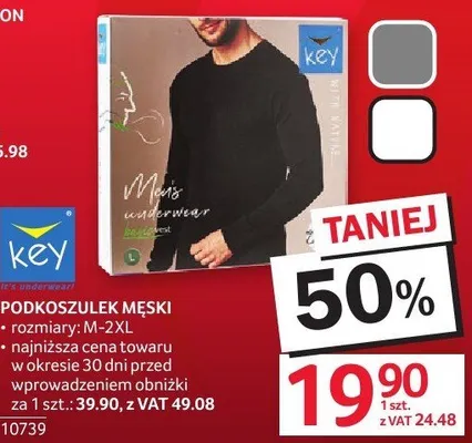 Podkoszulek męski rozm. m - xxl Pierre cardin paris promocja w Selgros