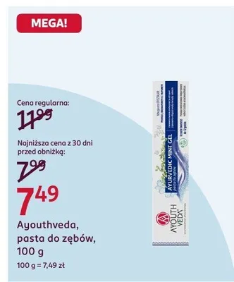 Pasta do zębów, 100 g promocja w Rossmann
