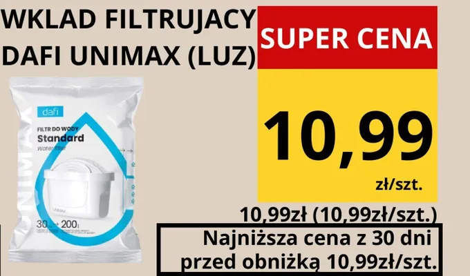 Wkład filtrujący Dafi Unimax (luz) promocja w Supeco