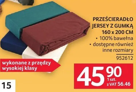 Prześcieradło promocja w Selgros