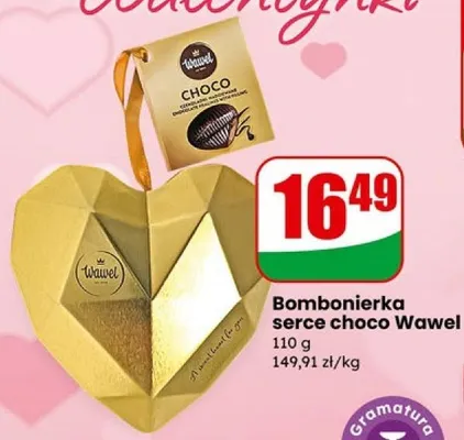 Bombonierka serce choco Wawel promocja w Dino