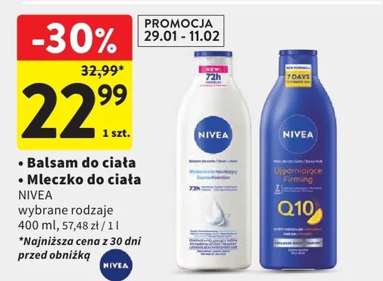 Balsam do ciała Nivea promocja w Intermarche