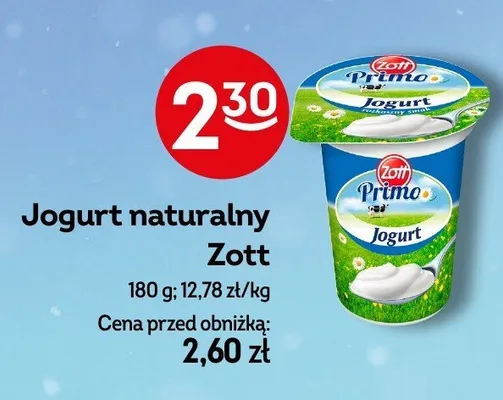 Jogurt naturalny Zott promocja w Żabka