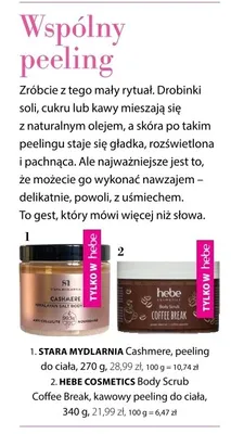 Peeling HEBE COSMETICS Body Scrub Coffee Break, kawowy peeling do ciała promocja w Hebe