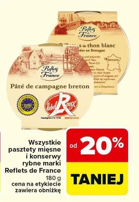 Pasztety i konserwy rybne Reflets de France 78-135g promocja w Carrefour
