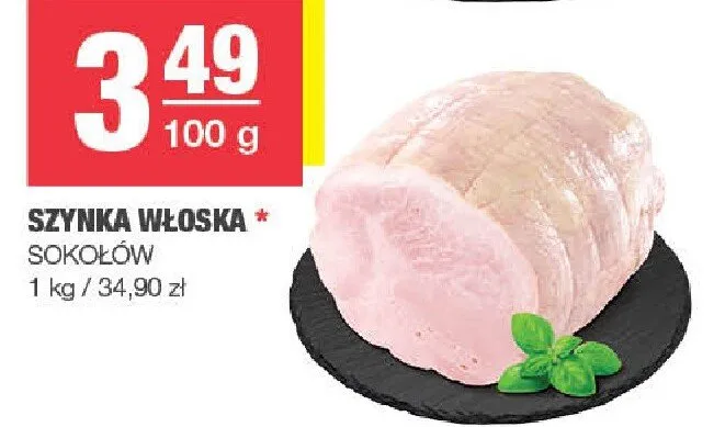 Szynka włoska Sokołów promocja w SPAR