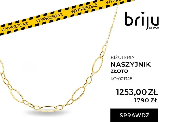 Naszyjnik złoto promocja w Briju