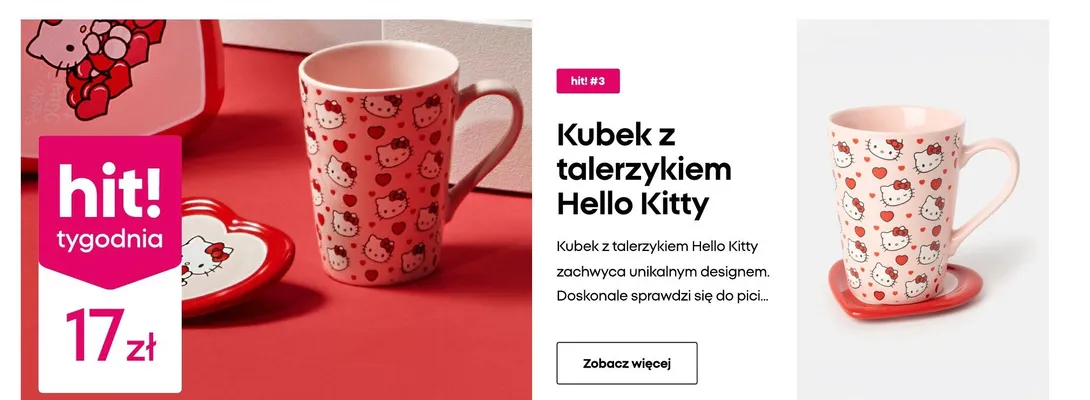 Kubek z talerzykiem Hello Kitty promocja