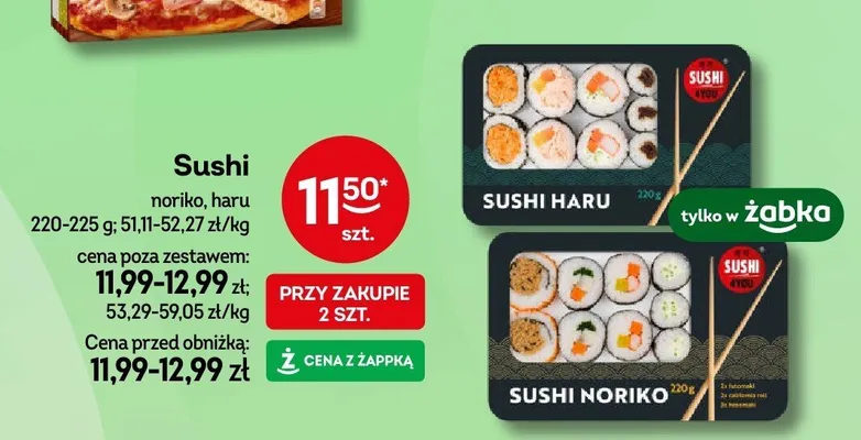 Sushi haru promocja w Żabka