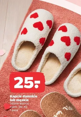 Kapcie damskie lub męskie (różne wzory) promocja w Netto