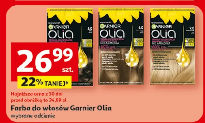 Farba do włosów Garnier Olia promocja w Auchan