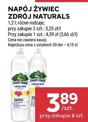 Napój Żywiec Zdrój Naturals promocja w Stokrotka