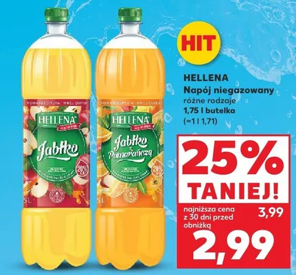 Napój niegazowany różne rodzaje Hellena promocja w Kaufland