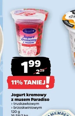 Jogurt kremowy z musem brzoskwiniowym promocja w Netto
