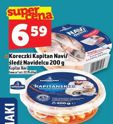 Koreczki Kapitan Navi/Śledź Navidelcu 200 g promocja w TOPAZ