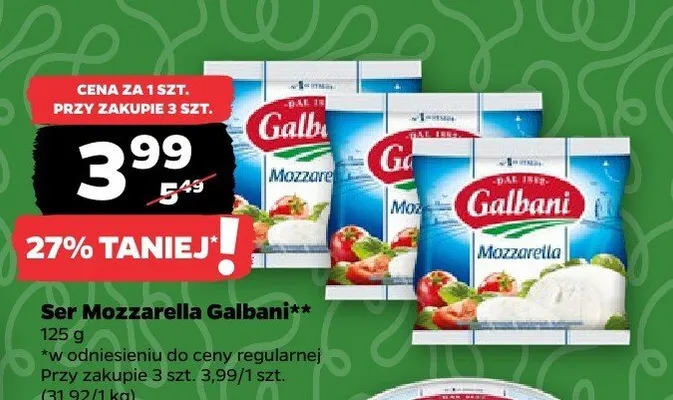Ser Mozzarella promocja w Netto