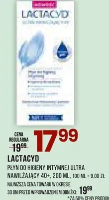 Płyn do higieny intymnej LACTACYD ultra nawilżający promocja w Drogerie Natura