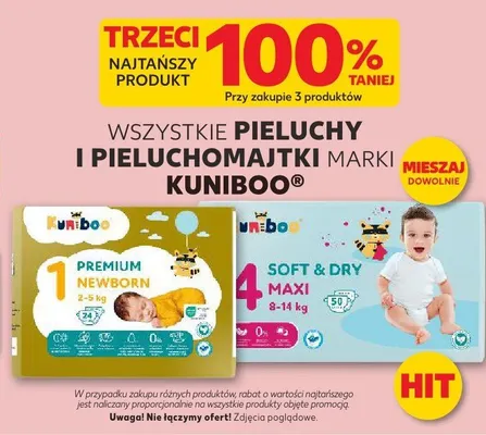 Pieluchy Premium Newborn Kuniboo promocja w Kaufland