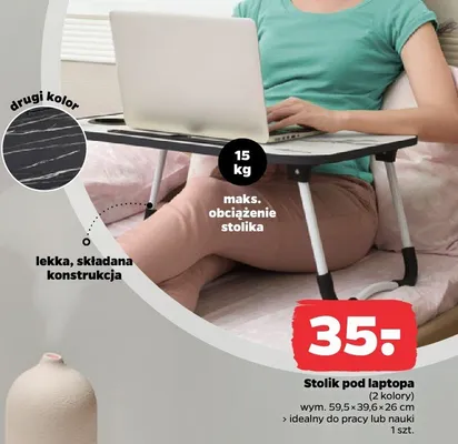 Stolik pod laptopa (2 kolory) promocja w Netto