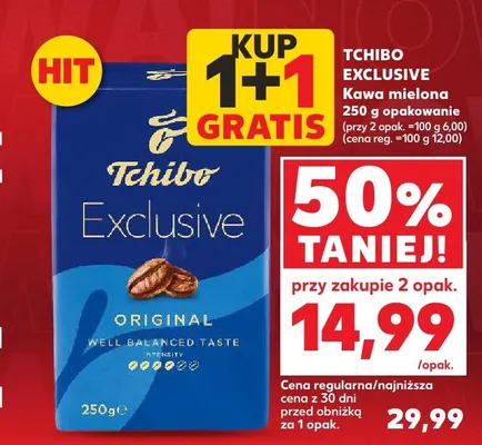 Kawa mielona Exclusive 250 g Tchibo promocja w Kaufland