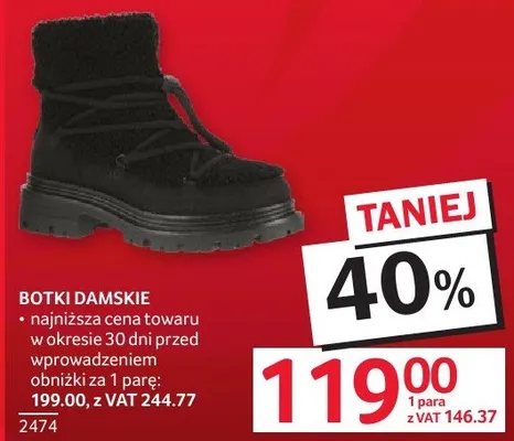 Botki damskie Tom & rose promocja w Selgros
