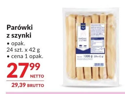 Parówki z szynki Morliny berlinki natura promocja w Makro