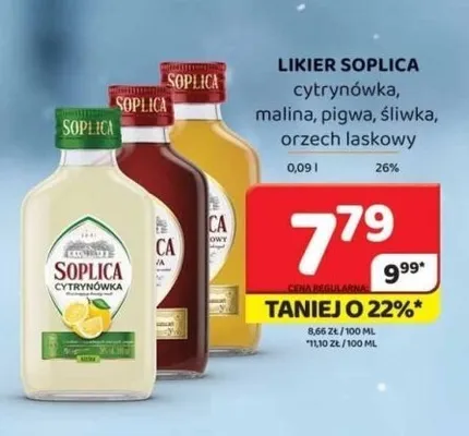 Likier Soplica cytrynówka, malina, pigwa, śliwka, orzech laskowy 0,09l promocja