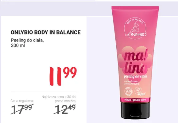 Peeling do ciała BODY IN BALANCE 200 ml promocja w Rossmann
