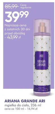 Mgiełka do ciała Ariana Grande Ari promocja w Super-Pharm
