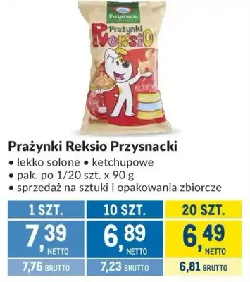 Prażynki Reksio Przysnacki promocja w Makro
