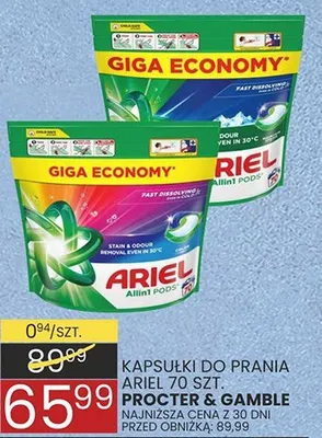 Kapsułki do prania Ariel promocja w Wafelek