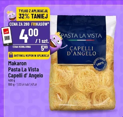 Makaron Pasta La Vista Capelli d'Angelo 400 g promocja w POLOmarket