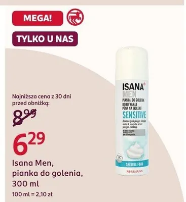 Pianka do golenia, 300 ml promocja w Rossmann