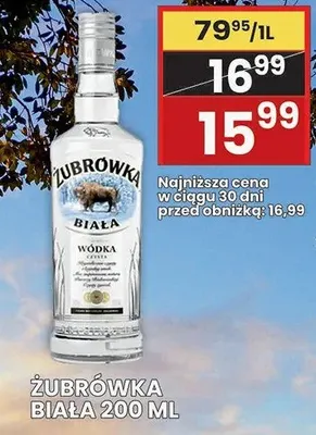 Wódka Żubrówka Biała 200ml promocja