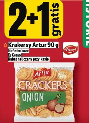 Krakersy Artur 90g Moi/cebulkowe Dr Gerardi promocja w TOPAZ