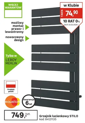 Grzejnik łazienkowy STILO promocja w Leroy Merlin