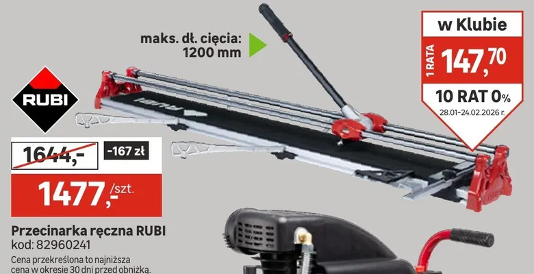 Przecinarka ręczna RUBI promocja w Leroy Merlin