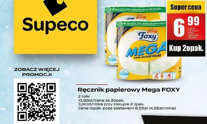 Ręcznik papierowy Mega FOXY 2 rolki promocja