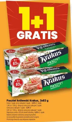 Pasztet Pasztet królewski Krakus, 3x83 g promocja w Twój Market