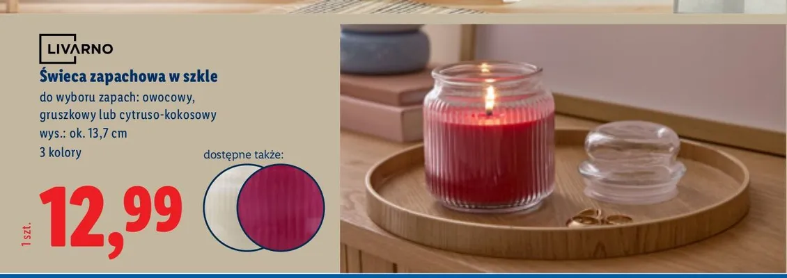 Świeca zapachowa w szkle zapach: owocowy promocja w Lidl